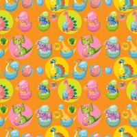 Cute dinosaur seamless pattern vector