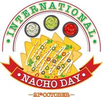 International Nacho Day Poster Design vector