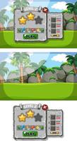 A game background template with elements vector