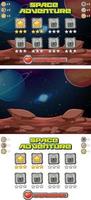 A game background template with elements vector