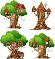 dibujos animados aislados de árbol grande vector