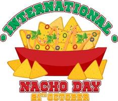 International Nacho Day Poster Design vector