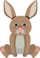 Cute rabbit in flat style isolated vector