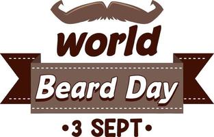 World Beard Day September 3 vector