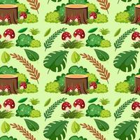 Various plants seamless pattern vector