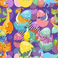 Cute dinosaur seamless pattern vector