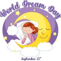 World Dream Day Banner Design vector