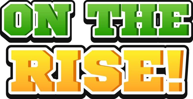 On the rise word logo