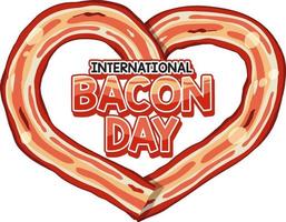 International bacon day banner design vector