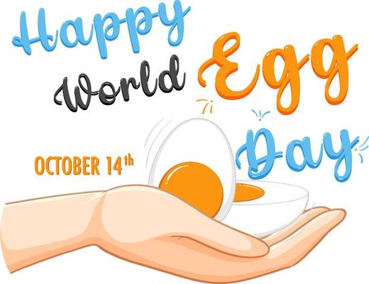 World Egg Day October 14 Banner Design