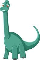 Cute Brachiosaurus Dinosaur Cartoon vector