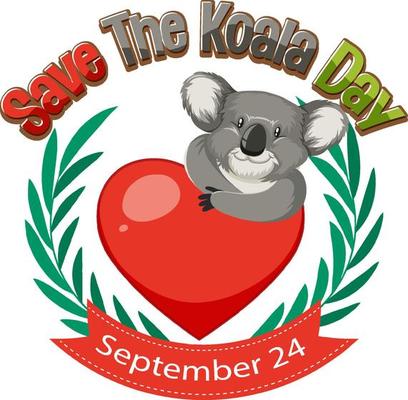 Save the koala day banner design