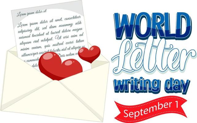 World Letter Writing Day Banner Design