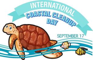 International Coastal Cleanup Day Banner Design vector