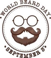 World Beard Day September 3 Banner vector