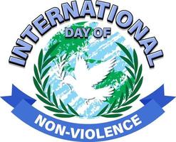 International Day of Non-Violence Poster Design vector