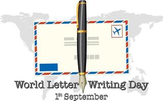 World Letter Writing Day Banner Design vector