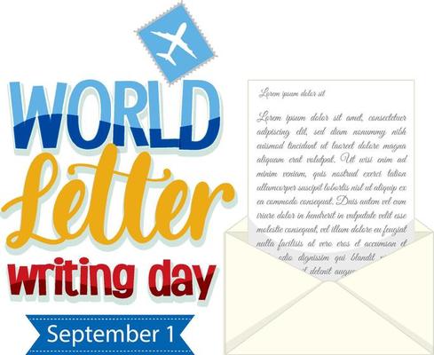 World Letter Writing Day Banner Design