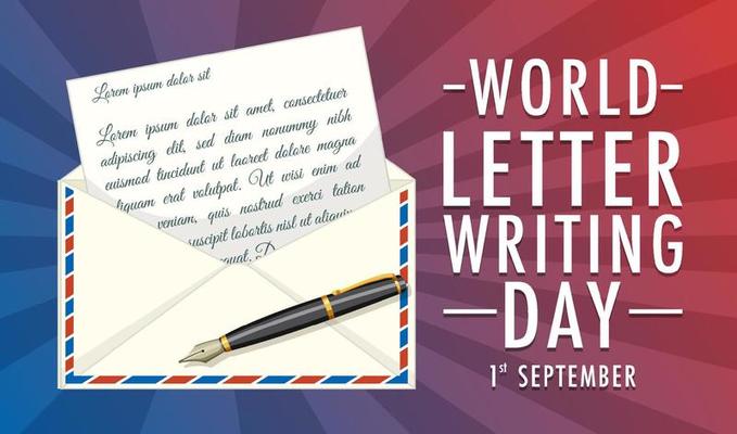 World Letter Writing Day Poster Design