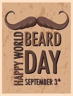 World Beard Day September 3 Poster Template