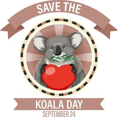 Save the koala day banner design