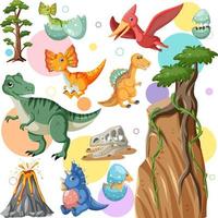 Cute dinosaur seamless pattern vector