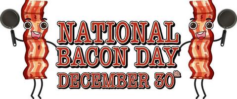 International Bacon Day Banner Template vector