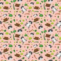 Cute cat seamless pattern vector