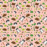 Cute cat seamless pattern vector