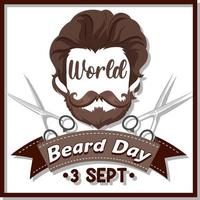 World Beard Day September 3 vector
