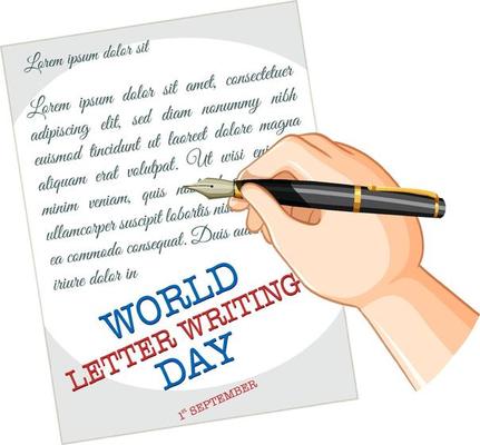 World Letter Writing Day Banner Design