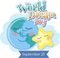 World Dream Day Banner Design vector