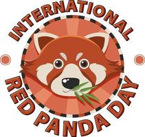 día internacional del panda rojo vector