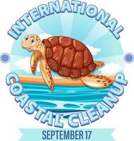 International Coastal Cleanup Day Banner Design vector