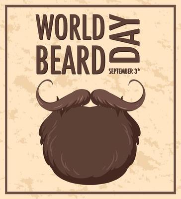 World Beard Day September 3 Poster Template