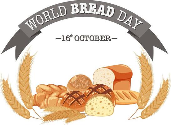 World bread day banner design