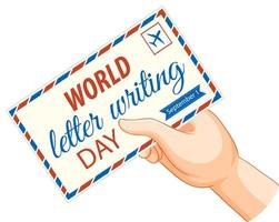 World Letter Writing Day Banner Design vector