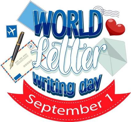 World Letter Writing Day Banner Design