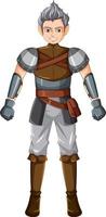 Medieval knight cartoon character vector