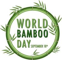 World Bamboo Day September 18 vector