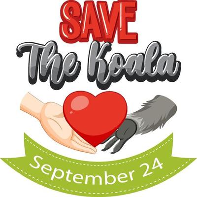 Save the koala day banner design