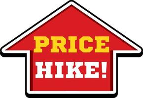 Price Hike logo design vector