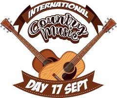 diseño de cartel de música country internacional vector