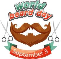 World Beard Day September 3 vector