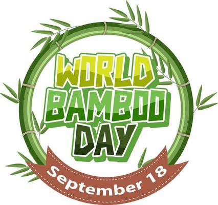 World bamboo day logo banner