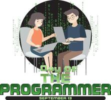 diseño de banner del día de los programadores vector