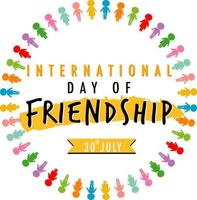 International Friendship Day banner design vector