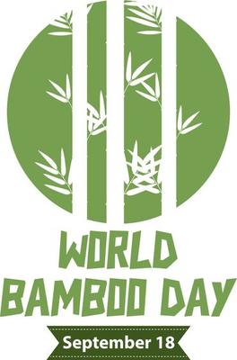 World bamboo day logo banner