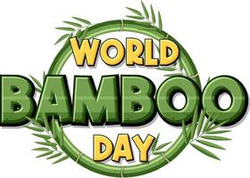 World Bamboo Day September 18 Banner Design vector