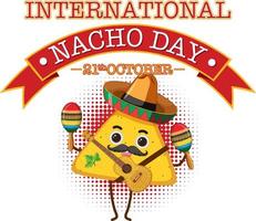 diseño del cartel del día internacional del nacho vector